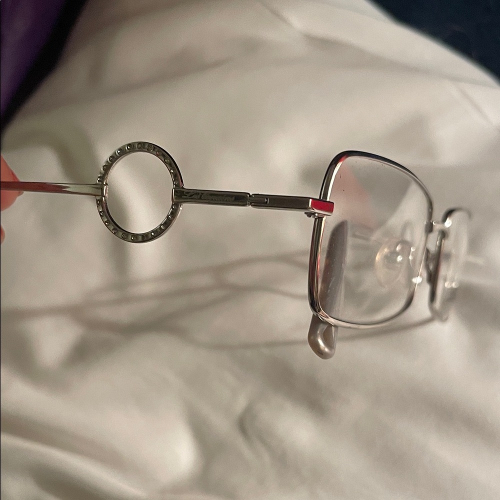 Les Copains Silver Rectangular Glasses - image 3